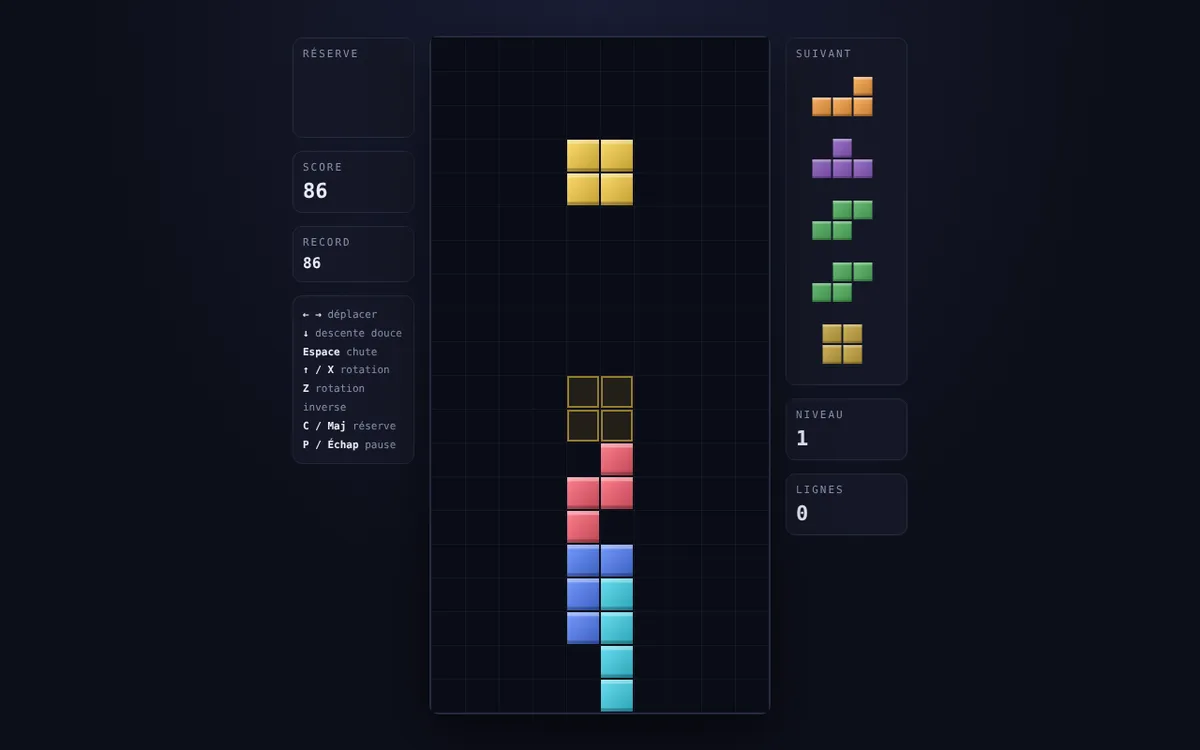 Tetris A1, variante Sans formule